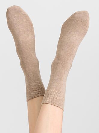 HUDSON | Calcetines beige jaspeado.