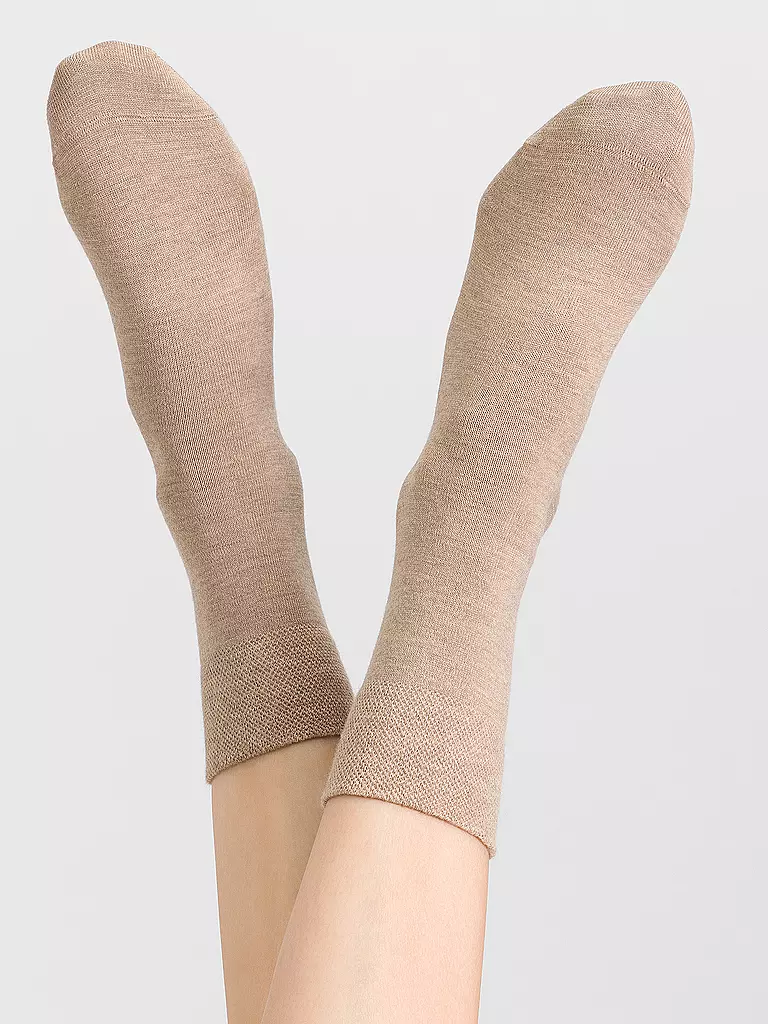 HUDSON | Calcetines beige jaspeado. | Beige
