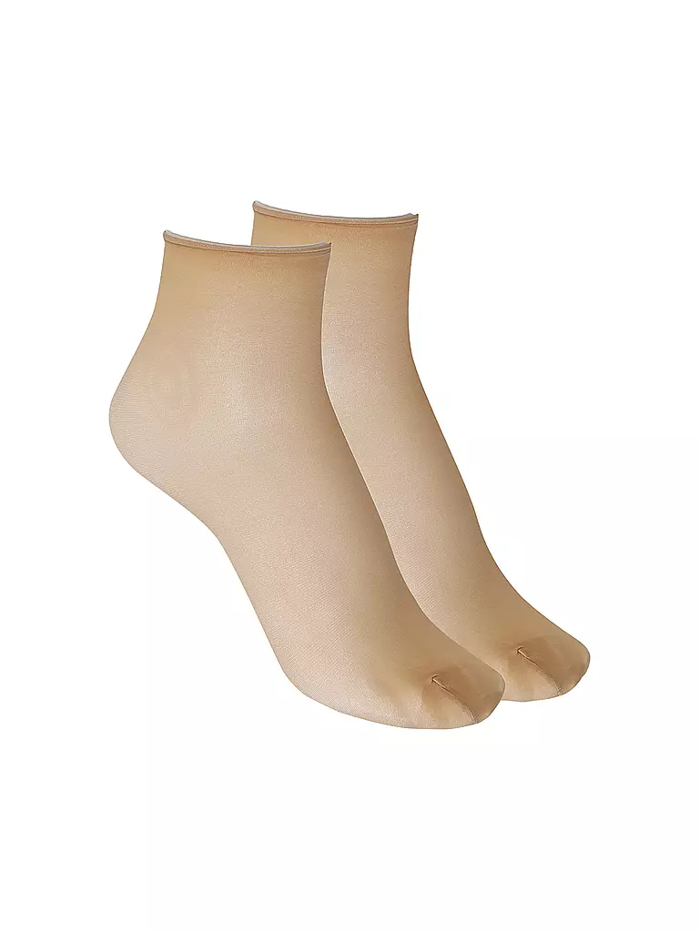 HUDSON | Calcetines finos SIMPLY 20, paquete de 2, color piel | Marrón claro