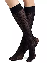 HUDSON | Kniestrümpfe EARTHY REPTILE black | Negro