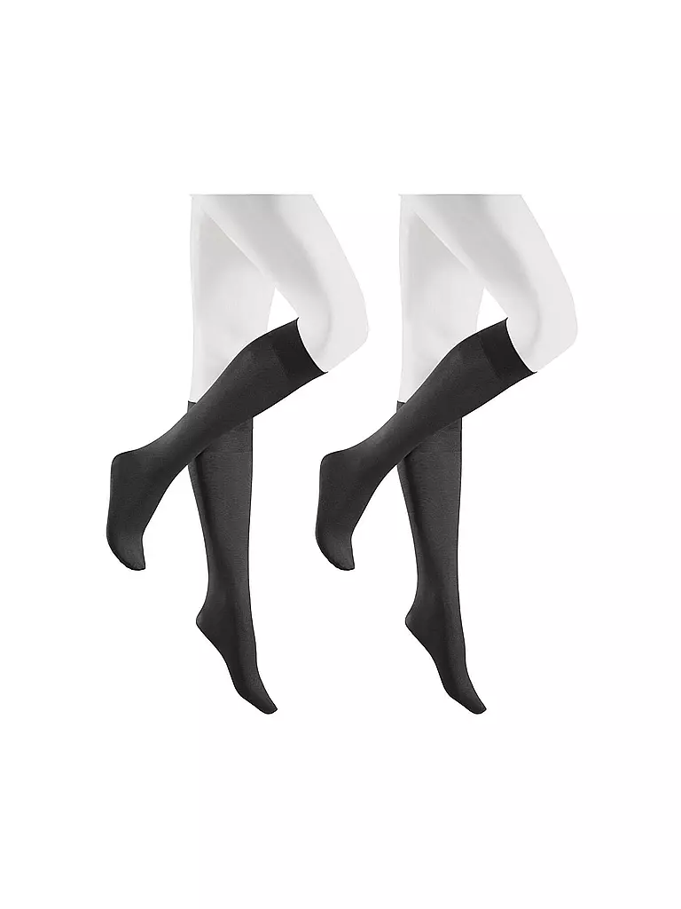 HUDSON | Kniestrümpfe SIMPLY 40 2er Pkg antracita | Gris