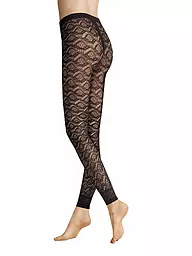 HUDSON | Leggins GRAPHIC CROCHET 40DEN blanco | Negro