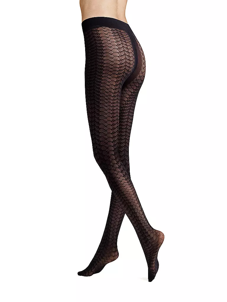 HUDSON | Medias de moda EARTHY REPTILE negras | Negro