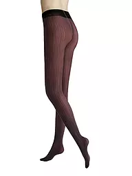 HUDSON | Modestrumpfhose GRAPHIC LINE antracita | Rojo oscuro