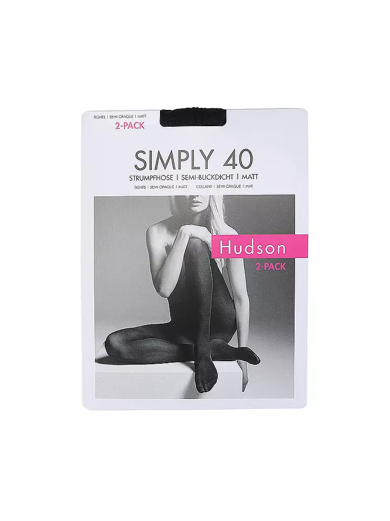 HUDSON | Medias finas SIMPLY 40, paquete de 2, azul marino | Azul oscuro
