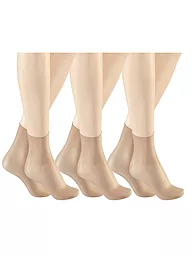 HUDSON | Söckchen 3-er Pkg. Simply 20 Skin | Beige