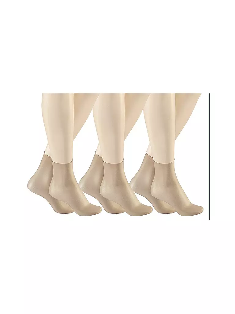 HUDSON | Söckchen 3-er Pkg. Simply 20 Skin | Beige
