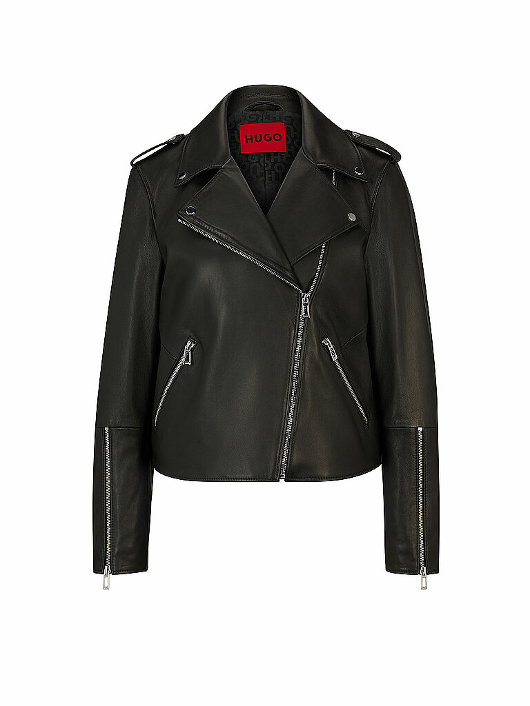 Hugo Chaqueta de cuero LUJANA negro S