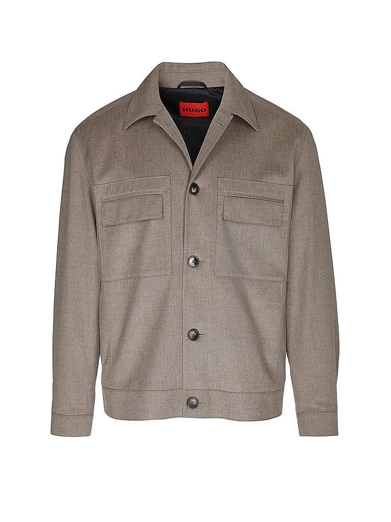 HUGO Overshirt JULIANO marrón claro