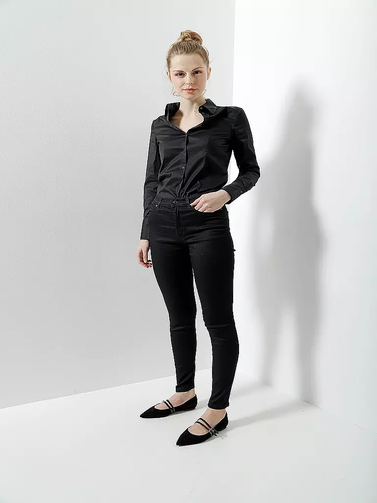 HUGO | Blusa Slim Fit | schwarz