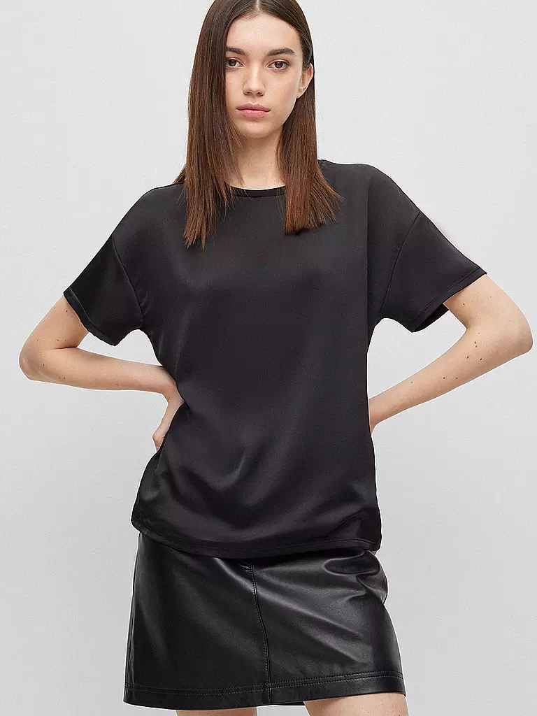 HUGO | Blusenshirt  | Negro