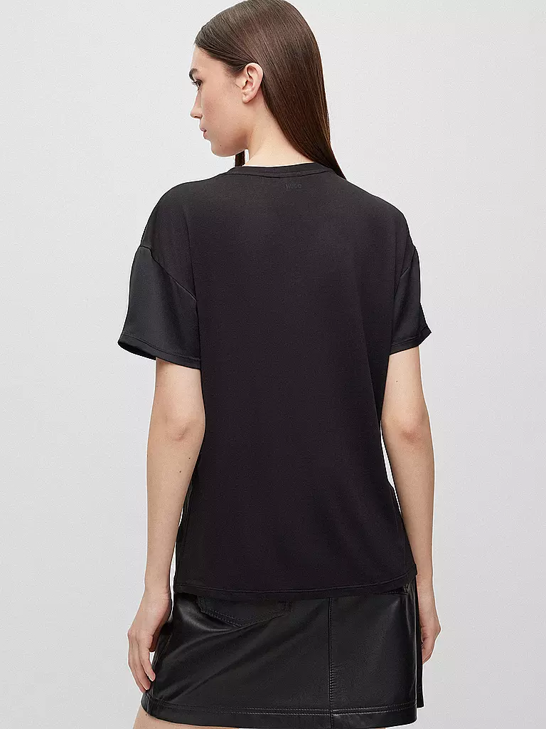 HUGO | Blusenshirt  | Negro