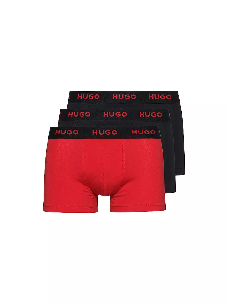 HUGO | Calzoncillos paquete de 3 negro rojo | Negro