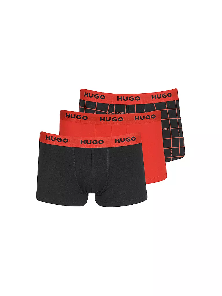 HUGO | Calzoncillos paquete de 3 negro rojo | Negro