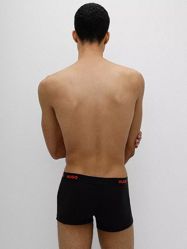 HUGO | Calzoncillos paquete de 3 negro rojo | Negro