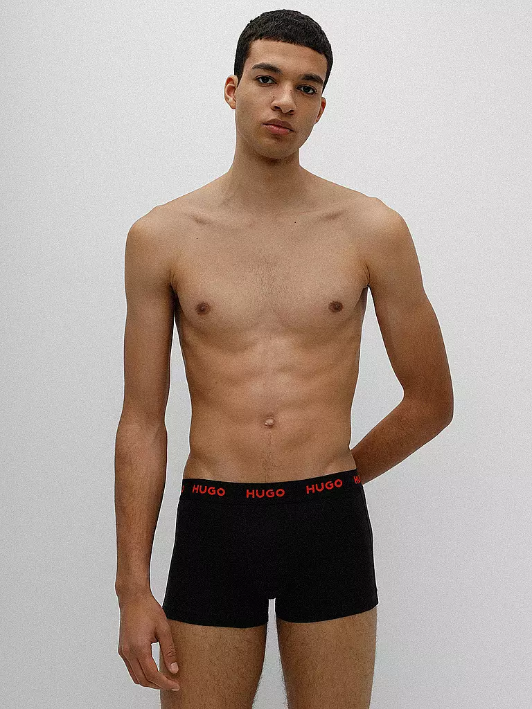 HUGO | Calzoncillos paquete de 3 negro rojo | Negro