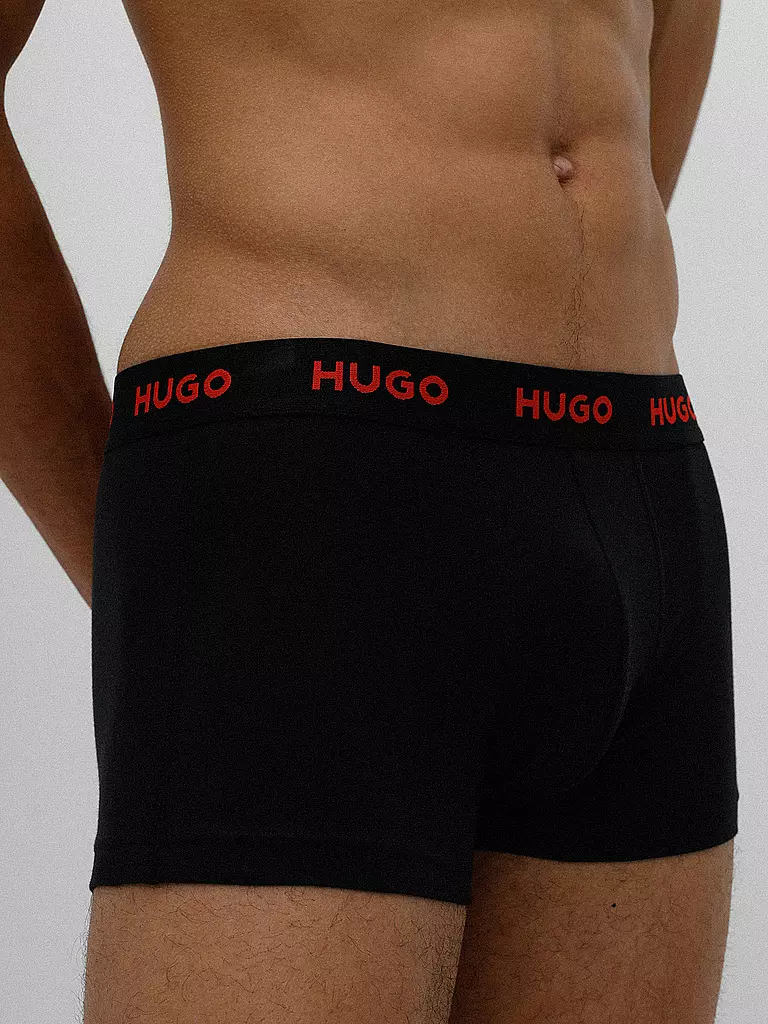 HUGO | Calzoncillos paquete de 3 negro rojo | Negro