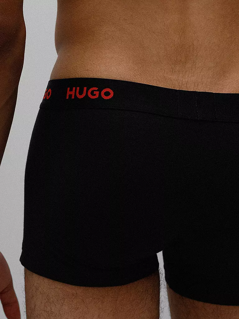 HUGO | Calzoncillos paquete de 3 negro rojo | Negro