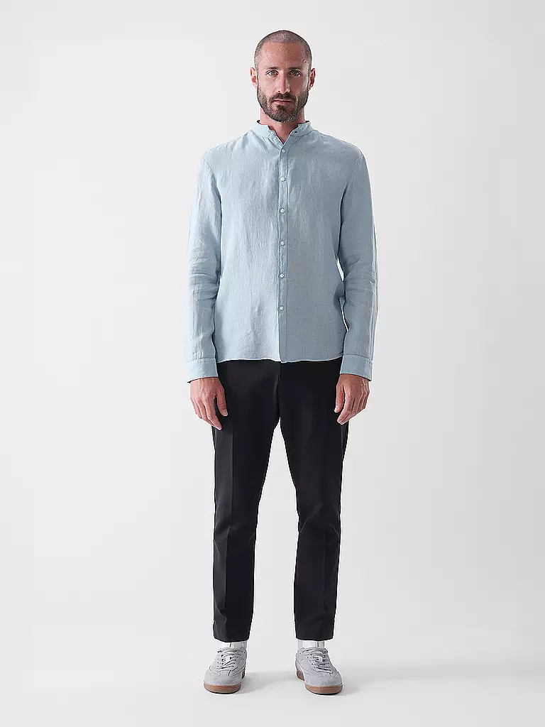 HUGO | Camisa de lino Slim Fit ELVORY | Azul