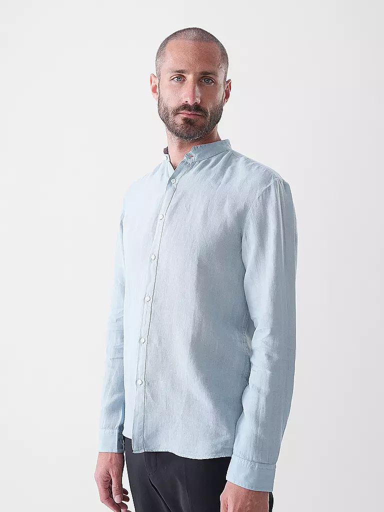 HUGO | Camisa de lino Slim Fit ELVORY | Azul