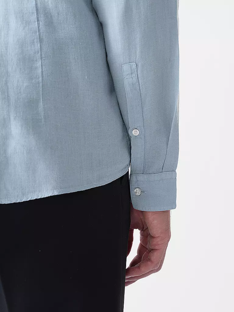 HUGO | Camisa de lino Slim Fit ELVORY | Azul