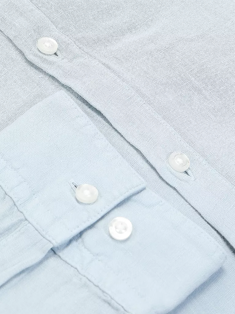 HUGO | Camisa de lino Slim Fit ELVORY | Azul