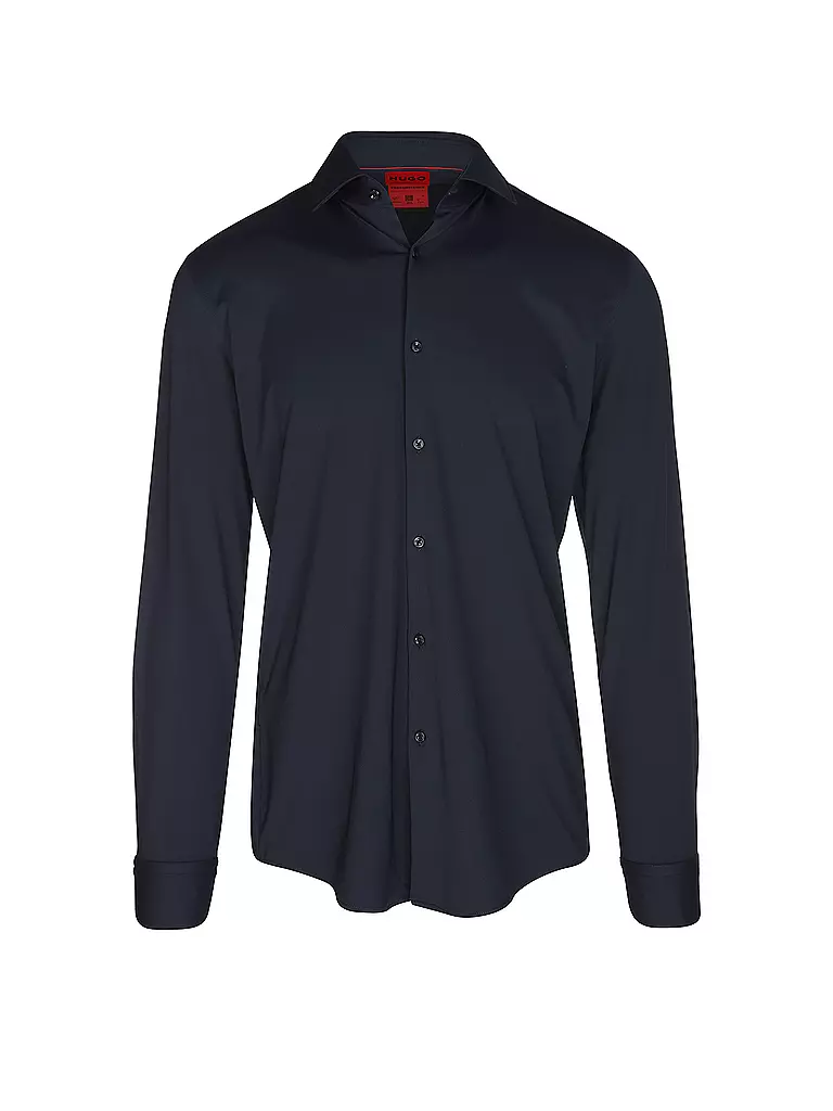 HUGO | Camisa de punto de corte entallado KENNO | Azul oscuro