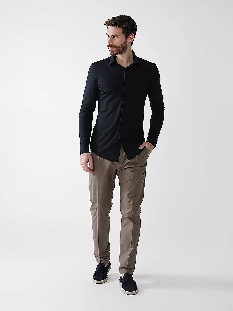 HUGO | Camisa de punto Slim Fit KENNO | Negro
