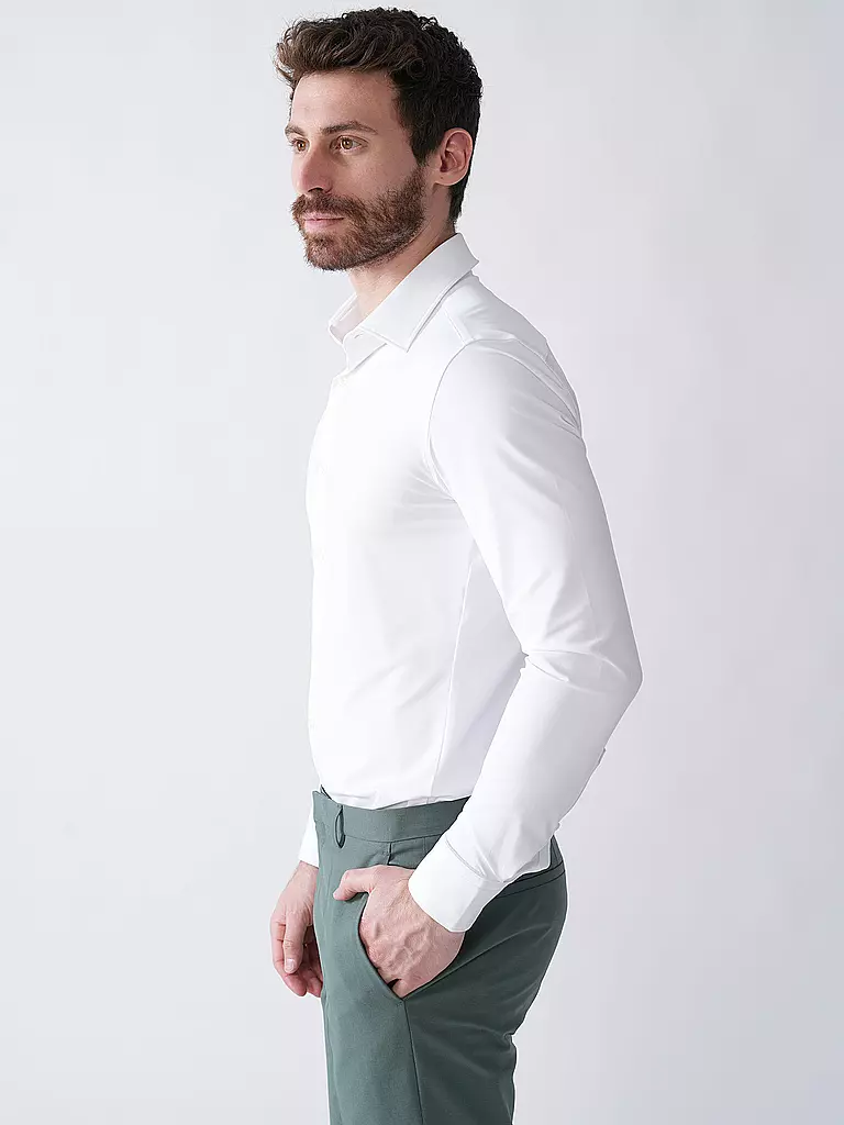 HUGO | Camisa de punto Slim Fit KENNO | Blanco
