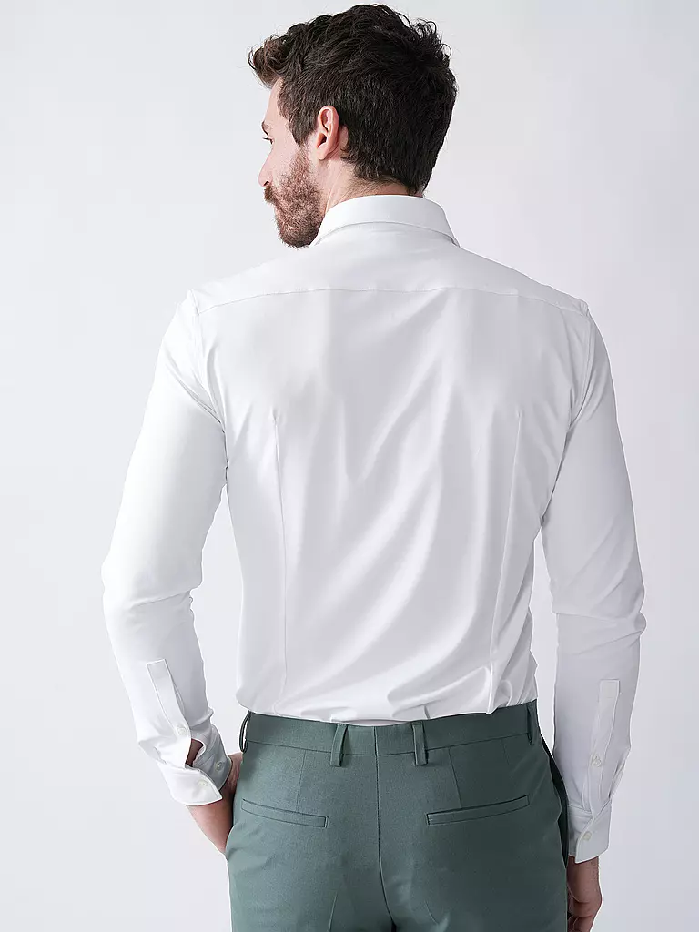 HUGO | Camisa de punto Slim Fit KENNO | Blanco