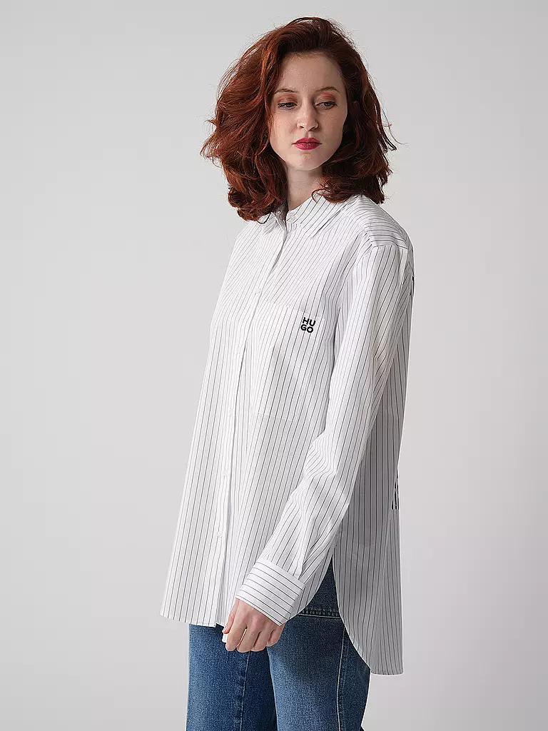 HUGO | Camisa tipo blusa holgada | Blanco