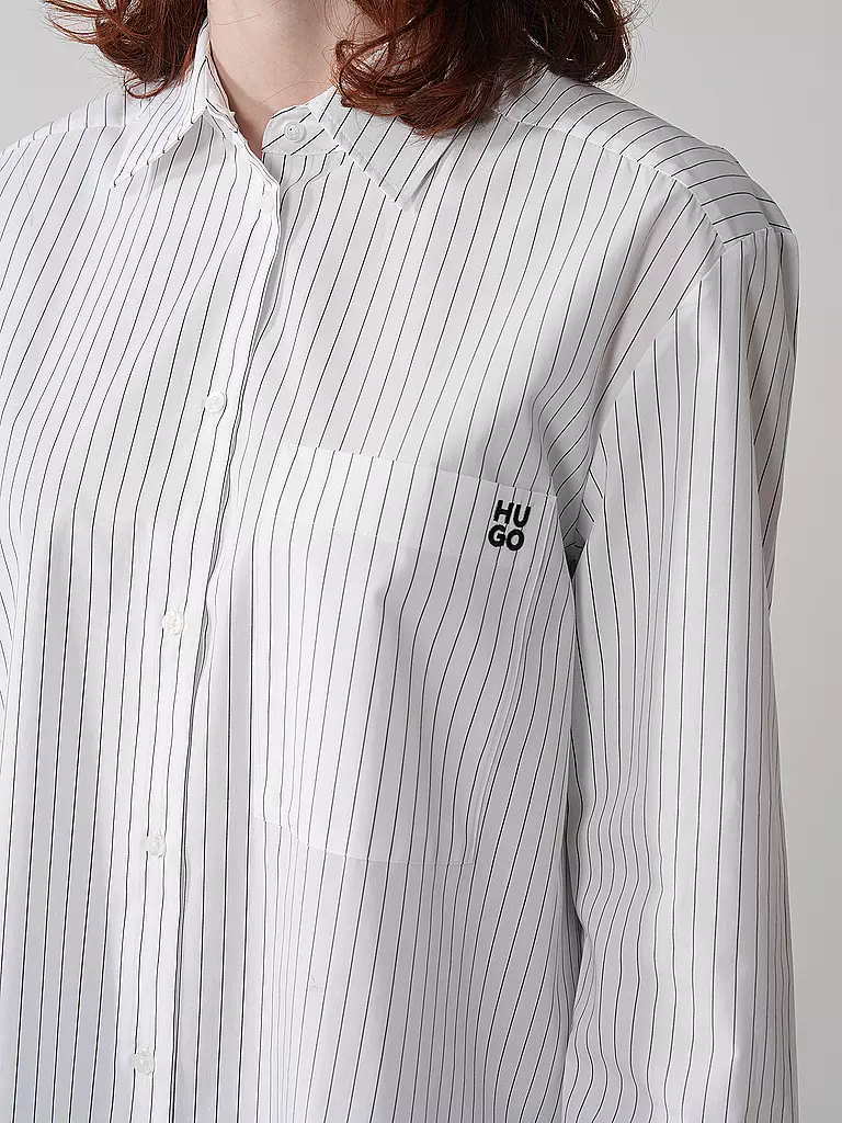 HUGO | Camisa tipo blusa holgada | Blanco