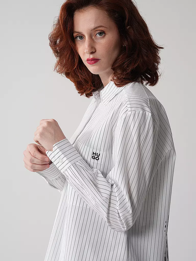 HUGO | Camisa tipo blusa holgada | Blanco