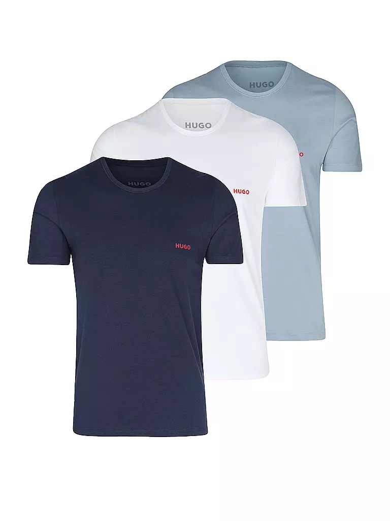 HUGO | Camiseta, paquete de 3 unidades, varios colores | blau