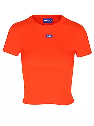 HUGO | Camiseta Cropped Fit | Naranja
