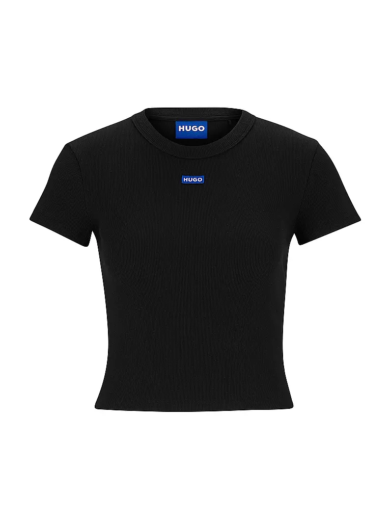 HUGO | Camiseta de corte cropped | schwarz