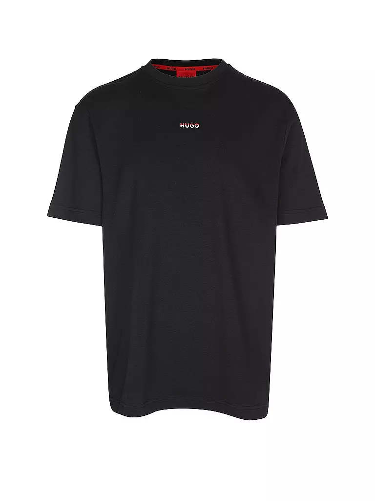 HUGO | Camiseta de estar en casa SPLIT | Negro