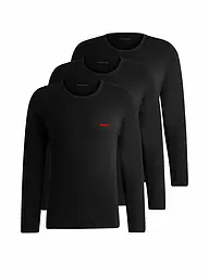 HUGO | Camiseta de manga larga, paquete de 3, negro | Negro