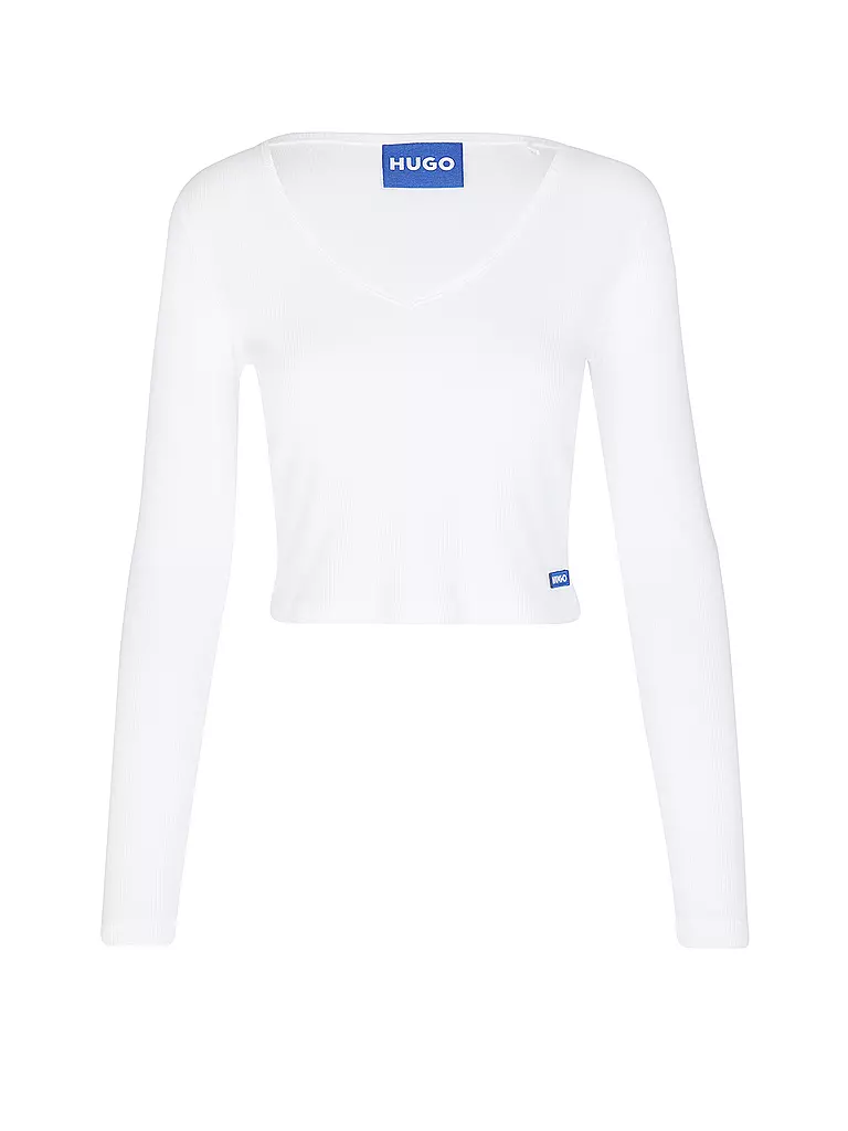 HUGO | Camiseta de manga larga DARIMINA con corte cropped | weiss
