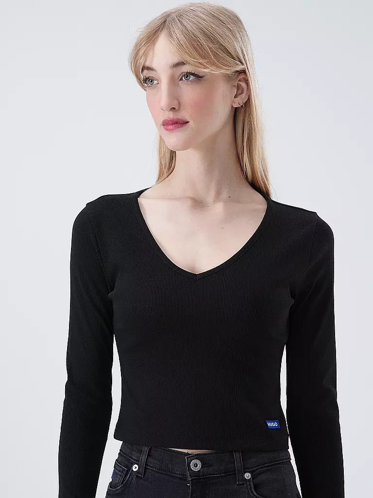 HUGO | Camiseta de manga larga DARIMINA Cropped Fit | 