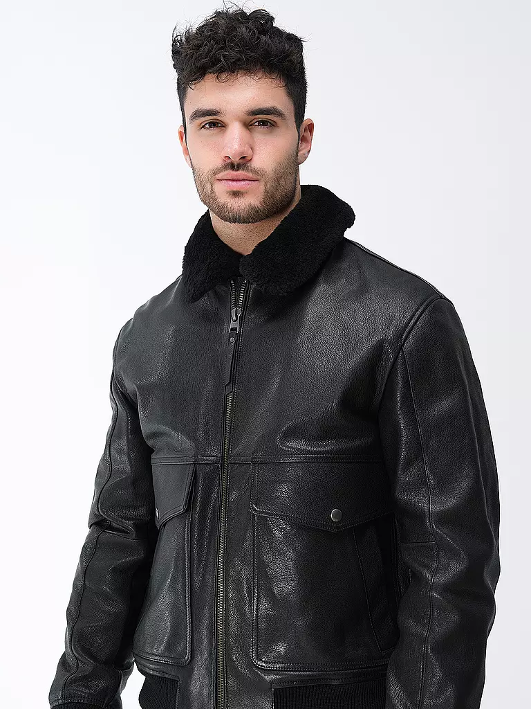 HUGO | Chaqueta de cuero LADAMUS | 