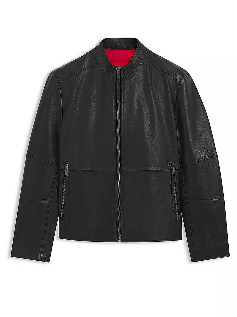 HUGO | Chaqueta de cuero LOKIS-3 | Negro