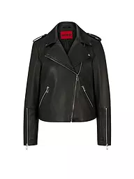 HUGO | Chaqueta de cuero LUJANA | Negro
