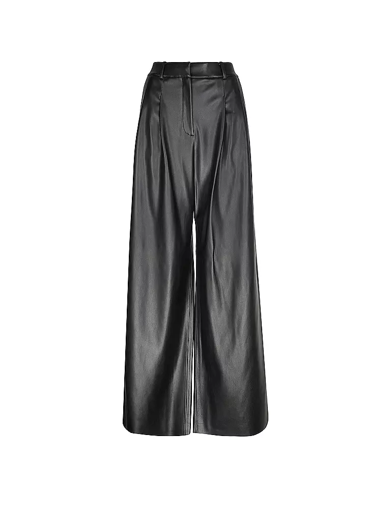 HUGO | Hose Wide Fit in Lederoptik HAWINE | Negro