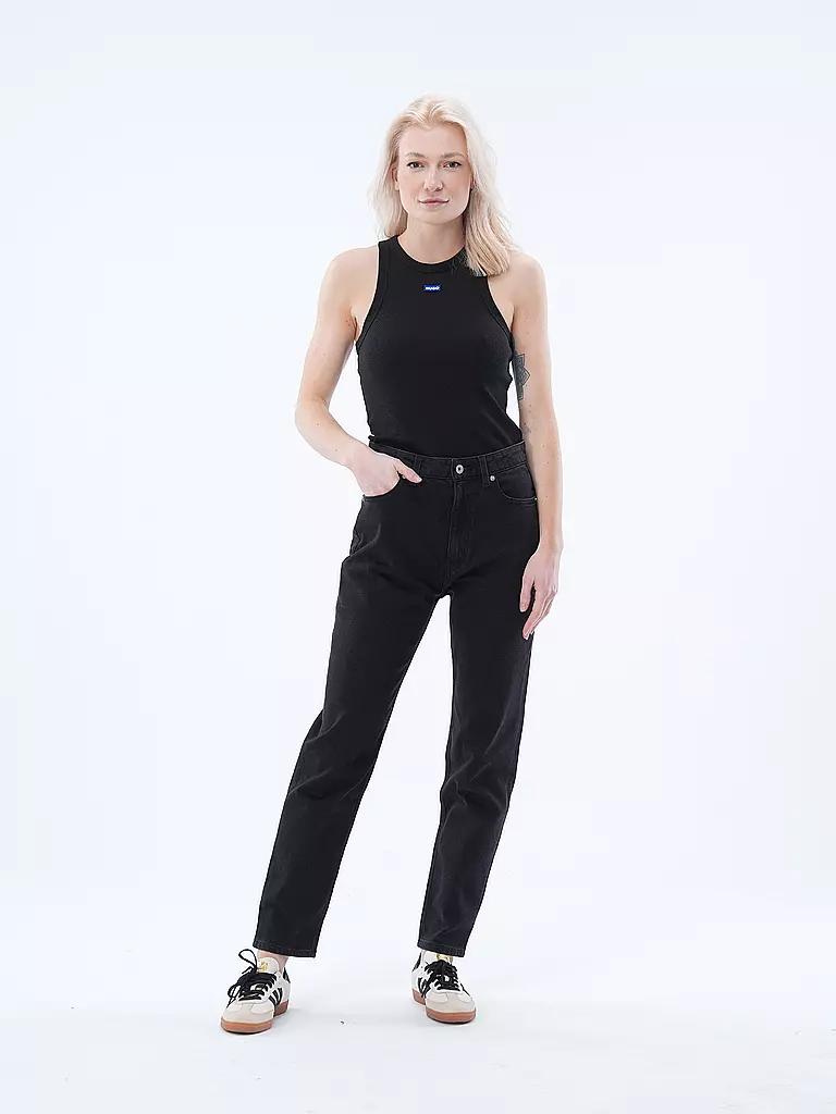 HUGO | Jeans Mom Fit NOE_B | Negro
