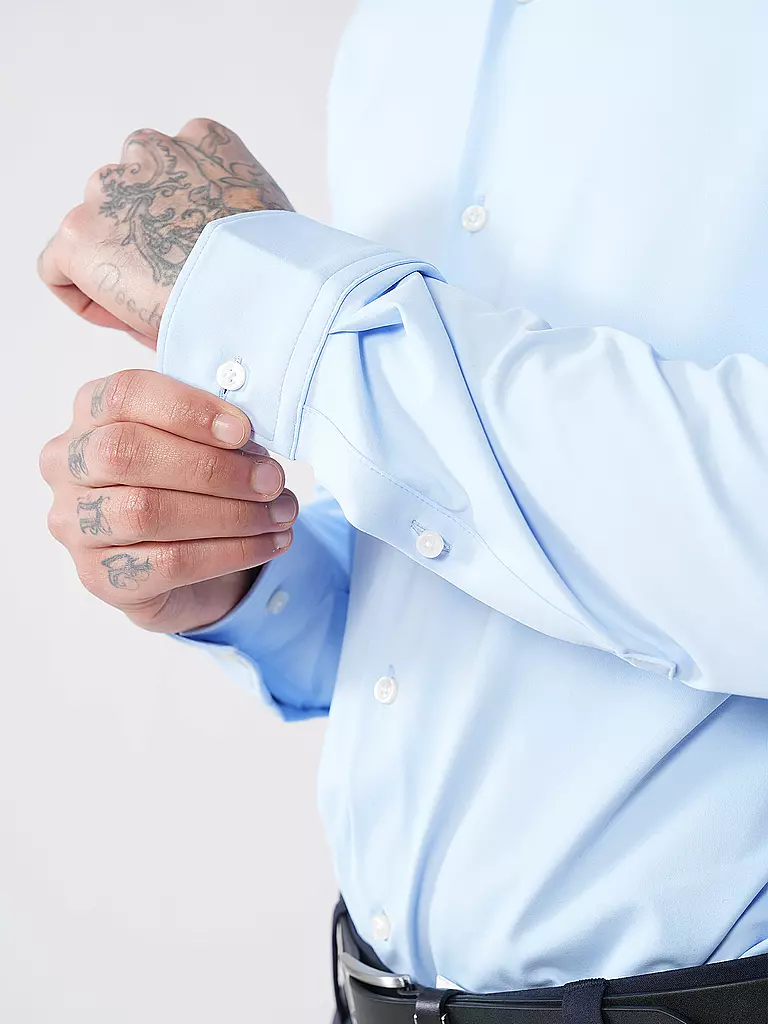 HUGO | Jerseyhemd Slim Fit KENNO | Azul claro