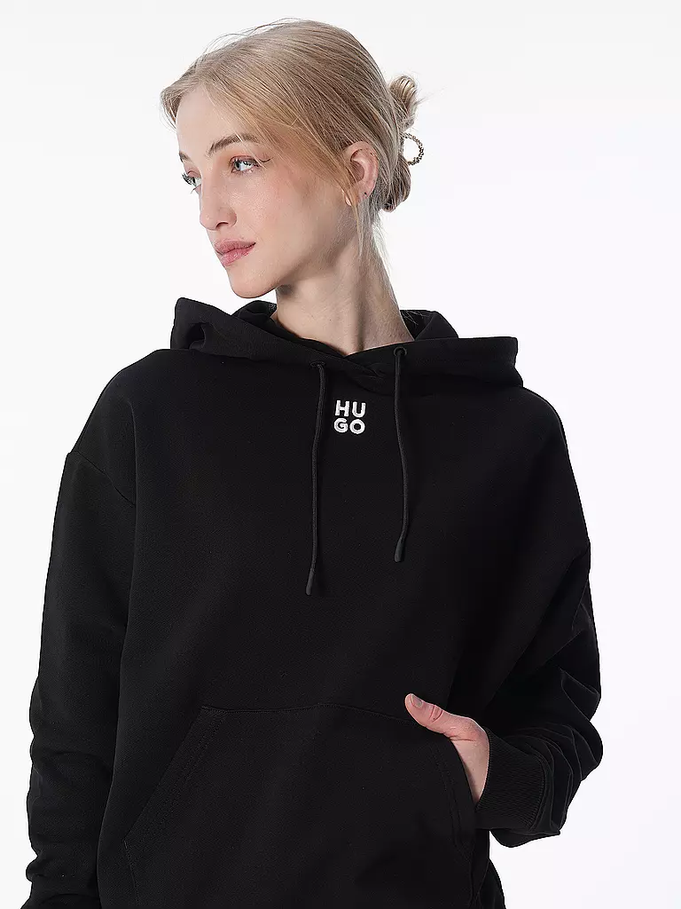 HUGO | Kapuzensweater - Hoodie DELFINIA | Negro