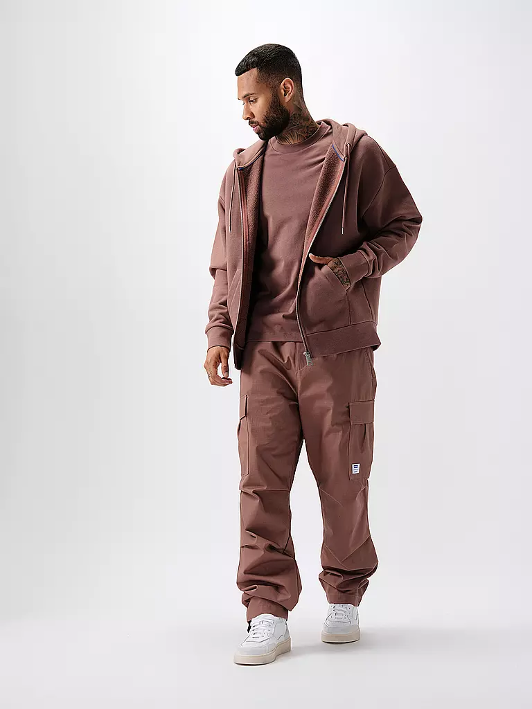 HUGO | Kapuzensweatjacke NARDIMEZ | Marrón