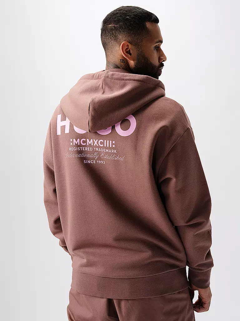 HUGO | Kapuzensweatjacke NARDIMEZ | Marrón