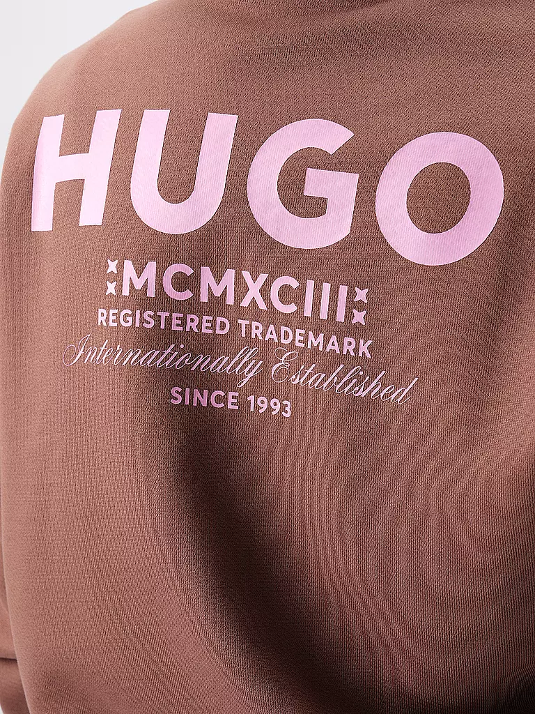 HUGO | Kapuzensweatjacke NARDIMEZ | Marrón